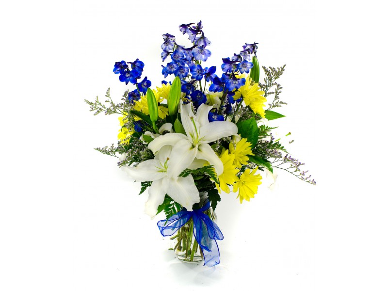 Garden Delight Bouquet with Happy Birthday Mylar